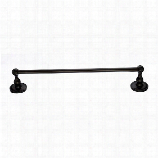 Top Knobs Ed6orbd Edwardian Bath 18"" Single Towel Rod With Plain Backplate In Oil Rubbe D Bronze