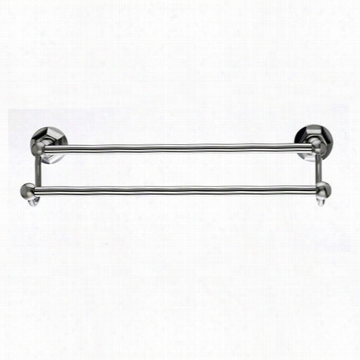 Top Knobs Ed7bsnb Edwardian Bath 18"" Double Towel Rod With Hex Backplate In Brushed Satin Nickel