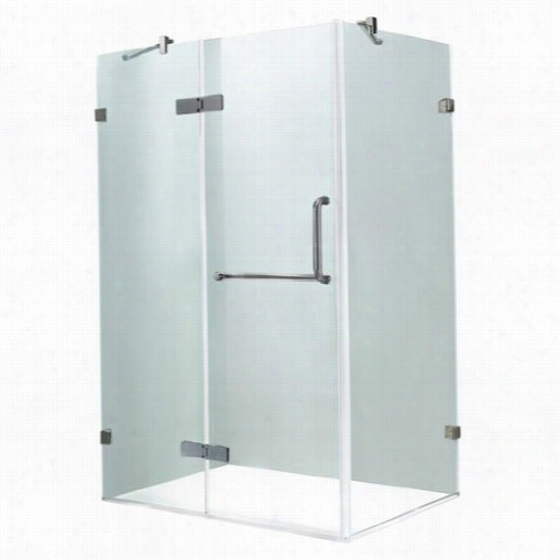 Vigo Vg6011bncl36 36"" X 48"&qu Ot; Framekess 3/8"" Shower Enclosure In Clear/brushed Nickel