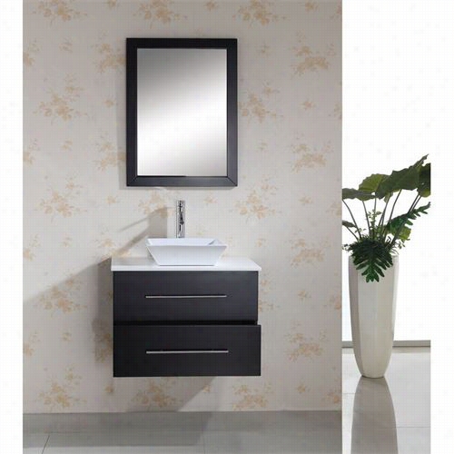 Virtu Usa Ms-560 Marsala 30"" Single Sink Bathroom Vanity In Espresso - Vanity Top Included