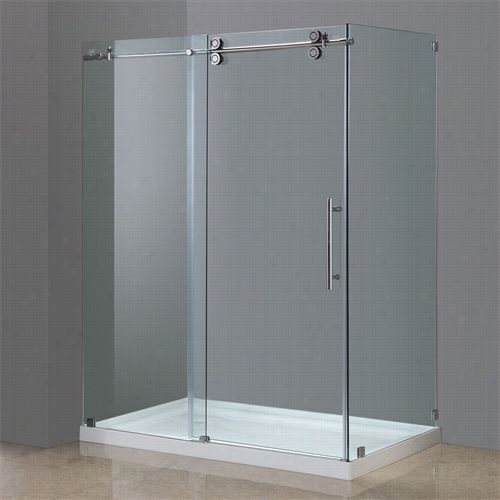 Aston Sne9779-tr 60"" X 35"" X 77-1/2"" Completely  Frameless Sidling Shower Enclosure With Left Ase
