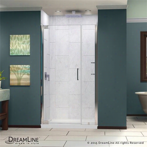 Dreamline Shdr-4144720 Elegnce 44_1/4""  - 46-1/4"" Frameless Pivot Shower Door