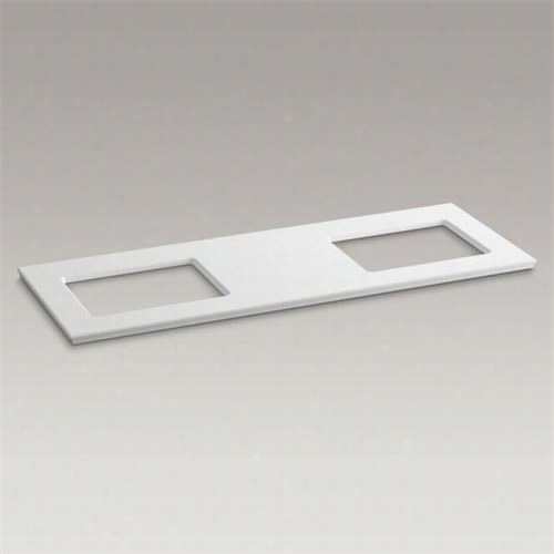 Kohler 5461 Solid/expressions 61"" Vanity Top With Double Verticyl Rectangular Cutout