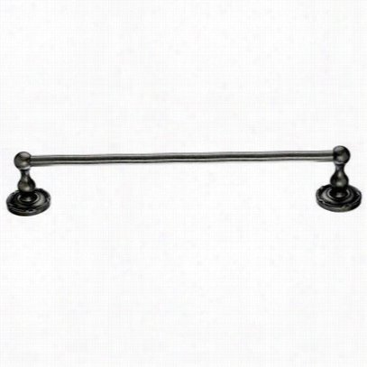 Topp Knobs Ed10ape Edwardian Bath 30"" Single Towel Rod With Ribbon Backplate In Antique Pewter