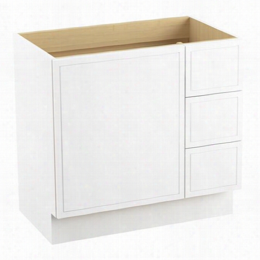 Kohler 99507-tkr Jacquard 36"" Toe Kick Vanity Cabinet Only With 1 Doors And 3 Drawers On Right