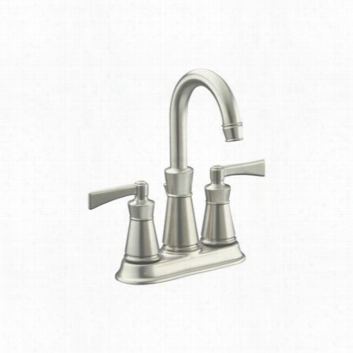 Kohler K-11075-4-bn Archer Bathroom Faucet With 4"" Centers Vibrant Brushed Nickel