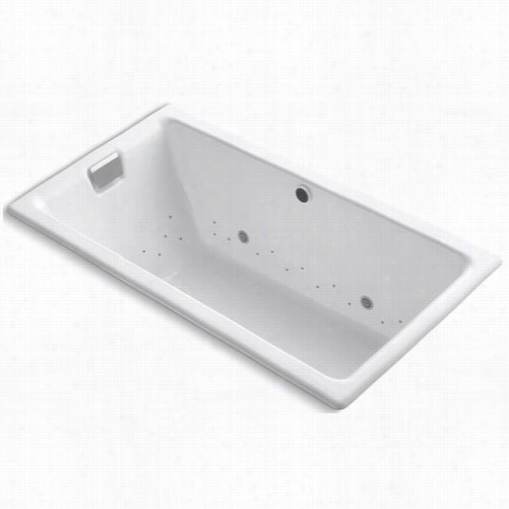 Kohler K-856-gcbn Tea-for-two 66"" X 36"" Drop-in Bubblemassage Bath Tub With Vibrant Brushed Nixkel Airjet And Chromatherapy Lights