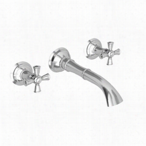 Newport Brass 3-2401 Double Handle Wall Mounted Bathroom Faucet With Metal Crosss Handles