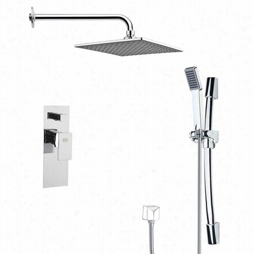 Remer Byy Nameek's Sfr7111 Rendino Conteporary Square Shower Fau Cet In Chrome With Hand Shower And 23-55/8""h Shower Slidebar