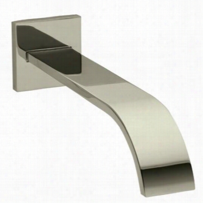 Rohl Wa24-stn Wave Wsll Mounted Bathtub Spout In Satin Nickel