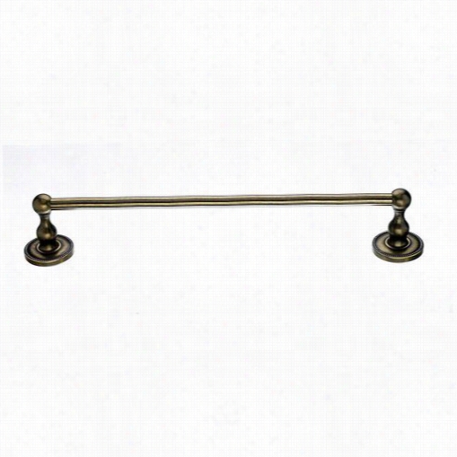 Top Knobss Ed6gbza Edwardian Baath 18"" Single Towel Rod With Beaded Backplate In German Bronze