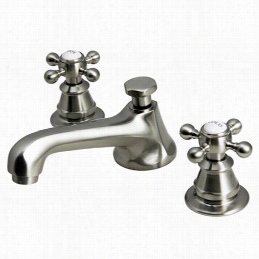 Water Creation F2-0009-02 American 20th Centruy Classic Widespread Lavatory Faucet With Po P-up Drain In Brushed Nicel