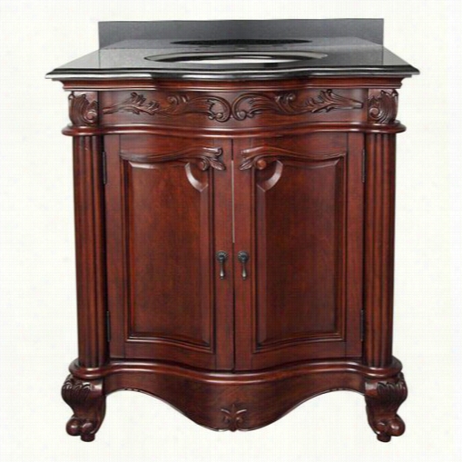 Belle Foret Etgvt3021 Estates 31"" Vannity With Black Granite Vanity Top - Vanity Top Included