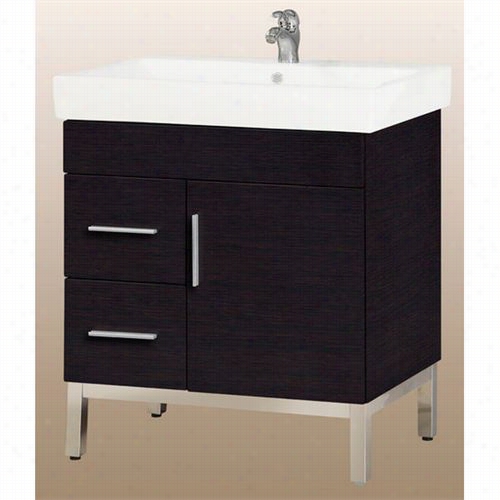 Emmpire Industries Df30-12bw Daytona 30"" Onne Door And Two Right Side Drawers Vanity In Blackwood Matte For Fiorella Cermic Sink Top