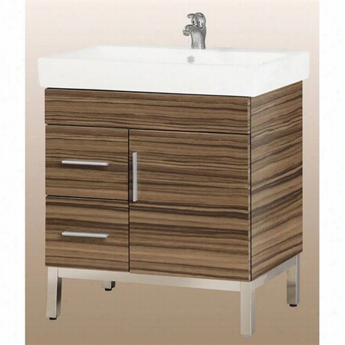 Empire Industriee Df30-12tg Daytona 30"" Ne Dooe And Two Right Side Drawers Vanity In Timber Gloss For Fiorella Ceraim Csikn Top