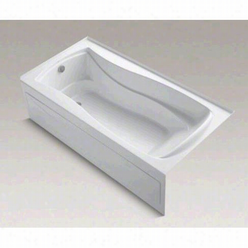 Kohler K-1259-law Mariposa 72"" X 36""  Three-wall Alcove Integral Apron Bath Tub With Tile Flange Left Hahd Drain And Bask Heated Surface