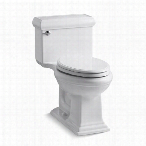 Koyler K-3812 Memoirs Vitreous China First-rate Work  Desig N1.28 Gpf Classs Five Syphon Jet Flush Comfort Height Elongated One Piece Toilet With Seat And Cover Withouut S