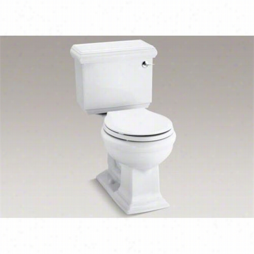 Kohler K-3986-ra Memoirs 1.28 Gpf Two Piece Round Front Cllassic Comfort Height Toilet With Right Hand Trip Lever