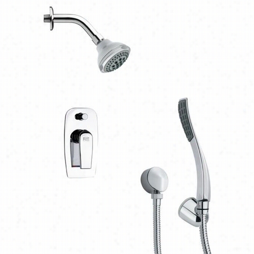 Remer By Namee K's Sfh6176 Orsino 3-1/3"&qu0t; Plump Sleek Recent Shower System In Chrome With 7""h Ddiverter