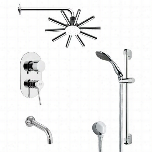 Remer By Nameek's Tsr9085 Galiano Contemporary Shower  System In Cchrome With 2-1/3""w Handheld Shower