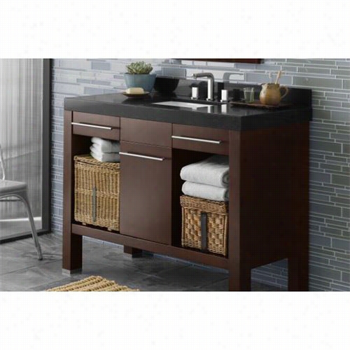 Ronbow 033748-h01 Bre Nnon 48"&quott; Wood Vaniity Cabinet With 2 Drawers And One Door In Dark Cherry