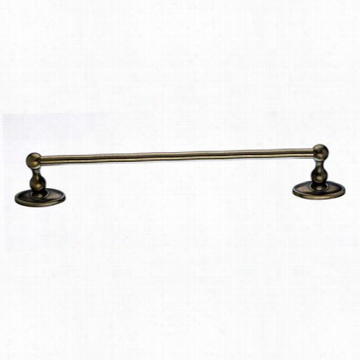 Top Knobs Ed10gbzce Dwardian Bath 30"" Single Towel Rod By The Side Of Oval Backplate In German Bronze