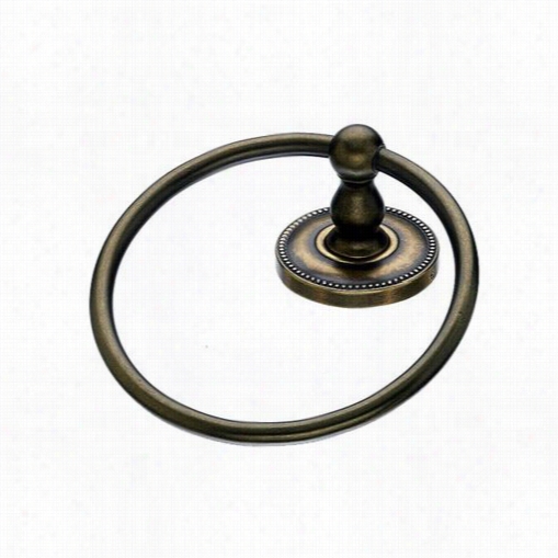 Top Knobs Ed5gbza Edwardian Bath Ring With Beaded Backplate In German Bronze