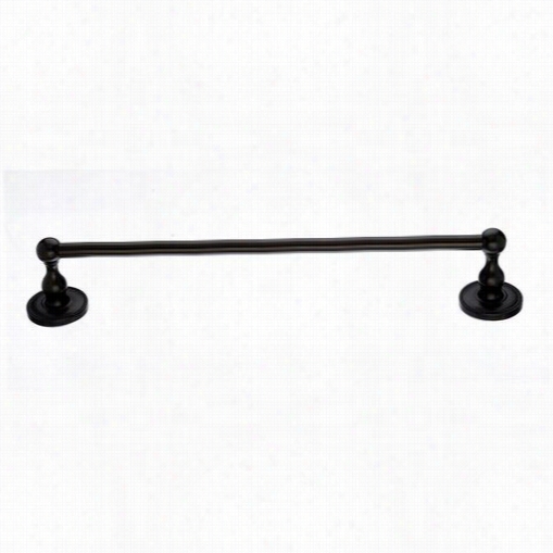 Top Knobs Ed8orba Edwardian  Bath 24"" Single Tpwel Rod With Beaded Backplate In Oil Rubbed Bronze