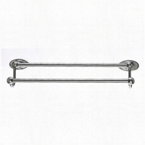 Top Knobs Ed9bsnc Edwardian Bath 24"" Double Towwl Rod With Ovl Backplate In Brushed Satin Nickel