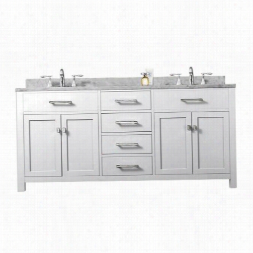 Sprinkle And Calender  Creation M Adison-60 Madison 60"" Solid White Double Isnk Bathroom Vanity