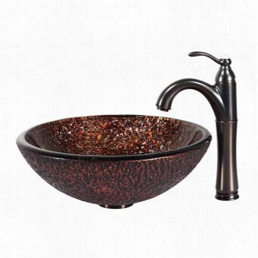 Kraus C-gv-51-19mm-1005orb Venus Glass Bottom Sink And Riviera Faucet In Oil Rubbed Bronze