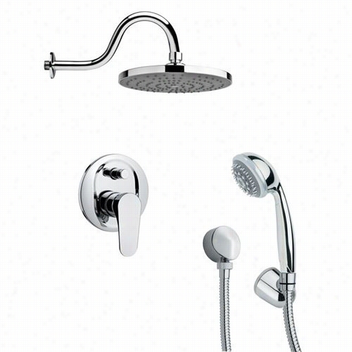 Remerb Y Nameek's Sfh6080 Orsino 23/5"" Round Shower System In Chrome With 6 ""h Doberter