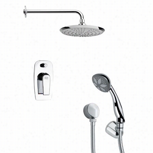 Remer By Nameek's Sfh6164 Oorsino 2-5/7"" Modern Shower Faucet In Chrome With Hnadheld Hsower And 12-3/5&qot;"h Diveter