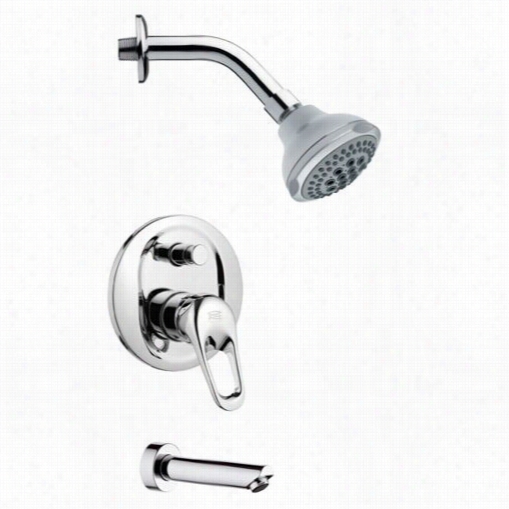 Remer By Naameek'e Ts2f074 Peleo Contemporry Shower System In Chrome With 3-1/3"&quotw; Shower Head