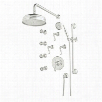 Rhl Akit76lm-pn Countyr Bath Alessandria Shower System In Polished Nickel With Metal Lever Handle