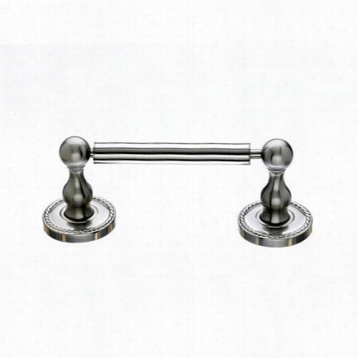 Top Knobs Ed3bsnf Edwardian Bath Tissue Holder With Rope Backplate In Brushed Satin Nickel
