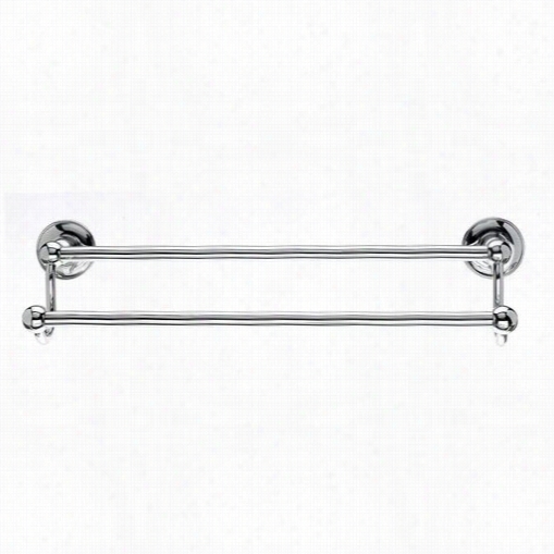 Top Knobs Ed7pcd Edwardian Bath 18"" Doubletow El Rod With Plin Backplate In Oil Rubbed Bronze