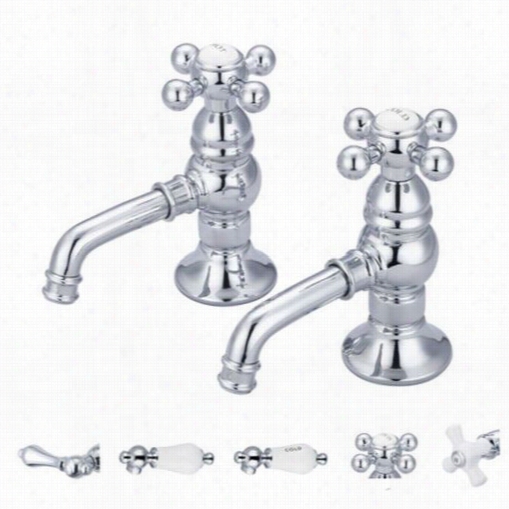Take In ~ Creation F1-0002-01 Vintage First-rate Work   Basin Cocks Lavatory Faucet In Polished Chrome
