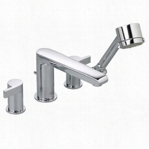 American Standard 2590.901.002 Studio Deck Mount Utb Filler In Polished Chrome With Personal Shower