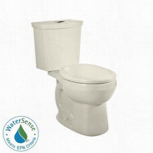 American Standard 2889.216.222 H2option Siphobic Dual Flush Two Piece Round Toilet In Linen