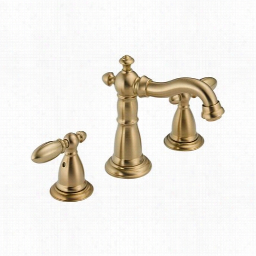 Delta 35555lfcz-216cz Victorian Two Handle Widespread Lavatory Faucet In Champagne Bronze