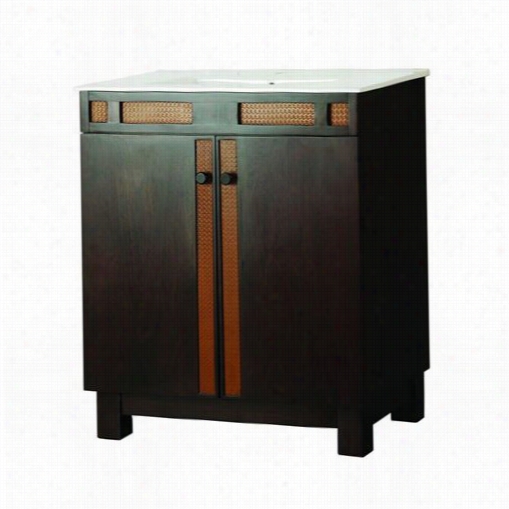 Foremost Svga2835 St. Vincent Vanity In Mahogany Nutmeg With Vitreous China Vanity Top And Sink - Vanity Top Included