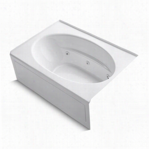Kohler K-1112-hr Windward 60"" X 42"" Alcove Whirlpool Bath With Integral  Apron And Right Hand Drain And Heaterr