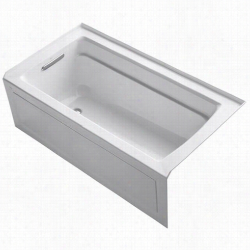 Kohler -1123-law Archer 60""; X 32"" Alcove Bath With Bask Heated Surface And Left Hand Drain
