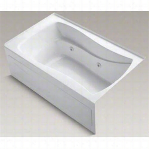 Koohler K-1239-raw Mariposa 60"" X 36"" Whirlpool Bath With Integral Apron, Right Hand Drain Each D Bask Heated Surface