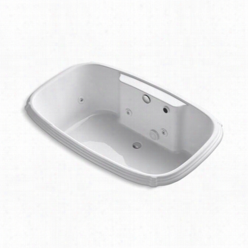 Kohler K-1457-hj Portrait 67"" X 42"" Drop-in Whirlpool Bath With Reversible Drain, Heater And Custom Pump Location Without Trim