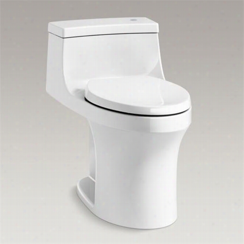 Kohler K-4000 San Souci Comfort Height 1-piece 1.28g Pf Elongated Toilet With Aquapiston Flush1ng Technology