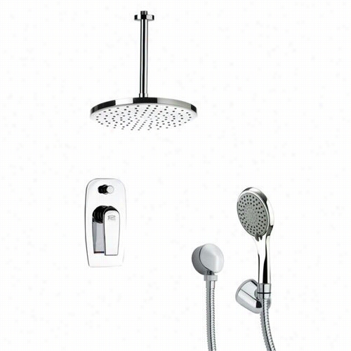 Remer By Nameek's Sfh6016 Orsino11-4/5"" Shower Faucet In Chrome With Handheld Shower And 7-2/7""h Diverter