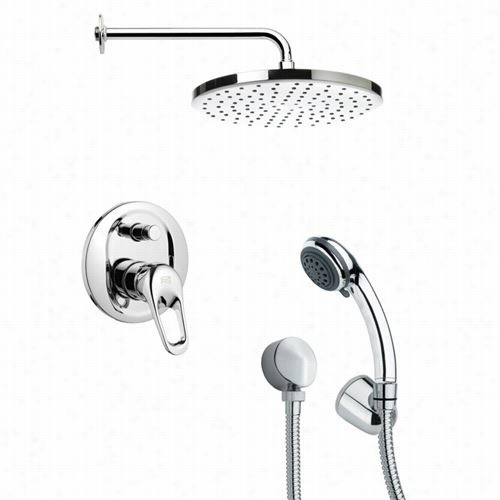 Rmeerb Y Nameek's Sfh6049 Orsino 9-5/6"" Round Shower System In Chrome With 12-3/5" ;&quott;h Diverter