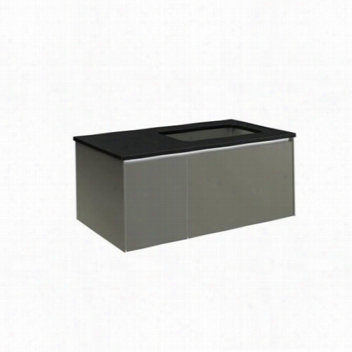 Robern Vd36br1l1 36"" Two Drawer Deep Idle Show In Tinted Gray With Right Sink And Nightlight